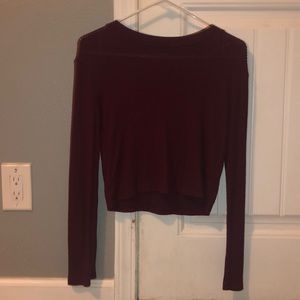 Burgundy long sleeve sweater
